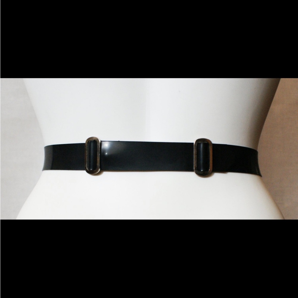 *WHITE* Heavy Rubber Shaped Latex Belt - Picture 7 of 12